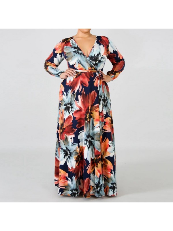 Vestito Donna Lungo Plus Taglie Grandi Woman Oversize Maxi Dress OS120013B f13